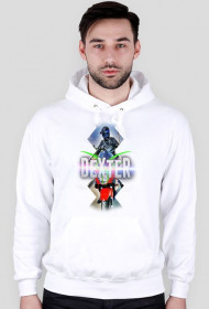 Bluza męska z kapturem - biała - DeXteR Moto