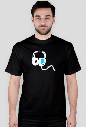 Koszulka męska - czarna - DeXteR Headphones