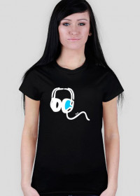 Koszulka damska - czarna - DeXteR Headphones
