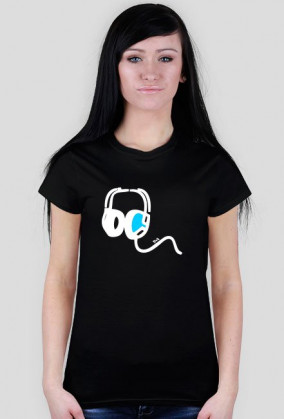 Koszulka damska - czarna - DeXteR Headphones