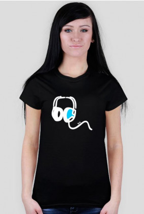 Koszulka damska - czarna - DeXteR Headphones