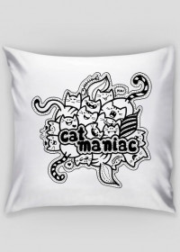"Cat Maniac" - Poducha Doodles