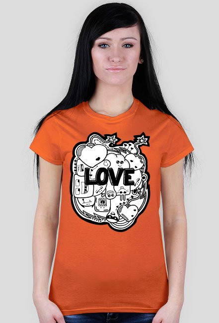 "Love" - Koszulka Doodles