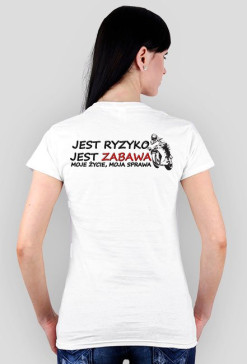 Koszulka damska - biała - Ryzyko