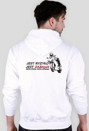 Bluza męska - biała - Ryzyko
