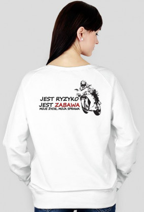 Bluza damska - biała - Ryzyko