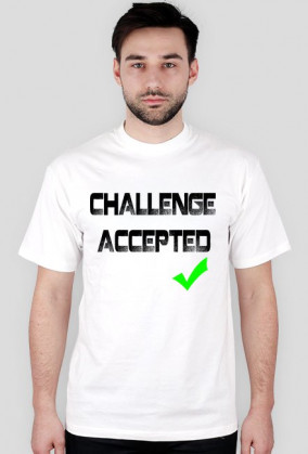 Koszulka Challenge Accepted (CZARNY)