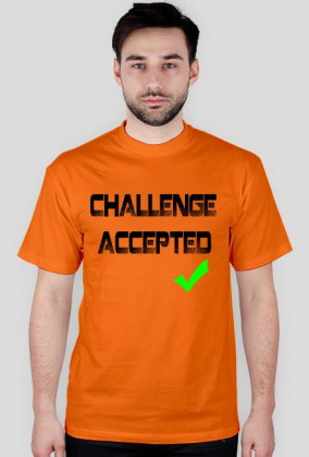 Koszulka Challenge Accepted (CZARNY)