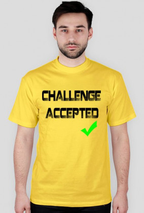 Koszulka Challenge Accepted (CZARNY)