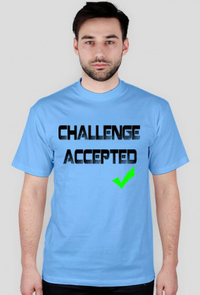 Koszulka Challenge Accepted (CZARNY)