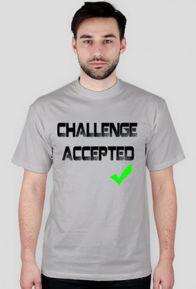 Koszulka Challenge Accepted (CZARNY)