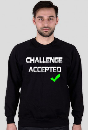 Długi Rękaw Challenge Accepted (BIAŁY)