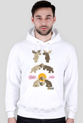 Bluza z kapturem - Zachód słońca. Pada