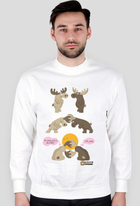 Bluza męska - Zachód słońca. Pada