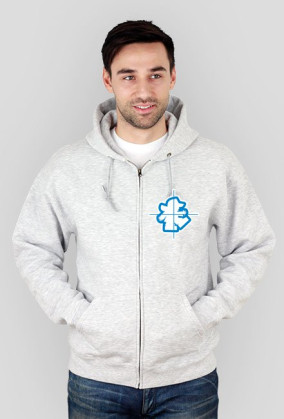 Bluza na zamek z kapturem męska - Odcisk ninja. Pada