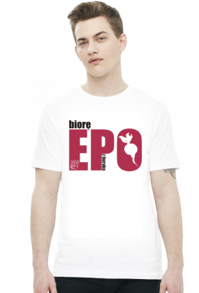 Biorę EPO w białej koszulce męskiej