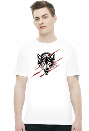 Very angry wolf czarny- koszulka Męska