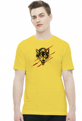Very angry wolf czarny- koszulka Męska