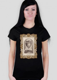 Serce Jezusa koronka 4 - koszulka czarna damska