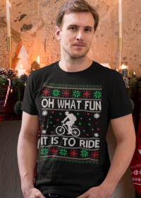 Koszulka świąteczna z rowerem Oh what fun it is to ride