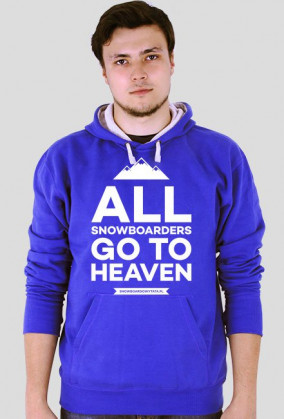 Bluza męska z kapturem MP3 - ALL SNOWBOARDERS GO TO HEAVEN