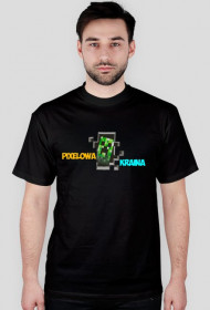 Koszulka "Pixelowa Kraina" Czarna (Męska)