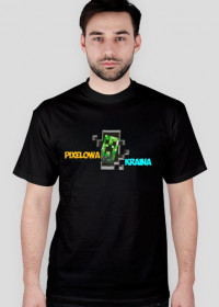 Koszulka "Pixelowa Kraina" Czarna (Męska)