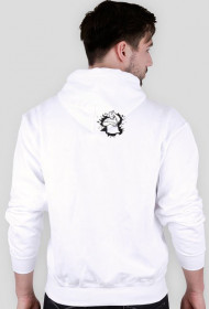 Bluza z kapturem *Biała* "Rap Siłą Życia" Men