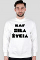 Bluza bez kaptura *Biała* "Rap Siłą Życia" Men