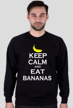 KEEP CALM.Bananas.Czarna Bluza M