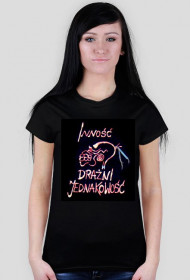 T-shirt damski ,,inność drażni jednakowość"