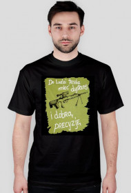T-shirt męski ,,Do ludzi trzeba mieć dystans i dobrą precyzję"
