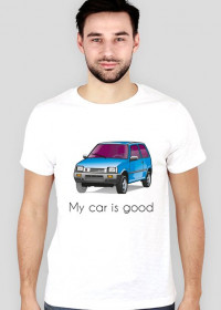 Koszulka męska z samochodem i napisem