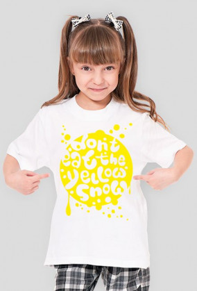 (Różne kolory!) Koszulka dla dziewczynki - DONT EAT YELLOW SNOW