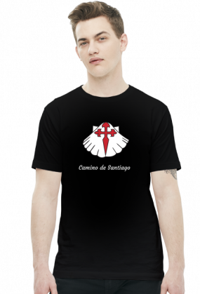 Koszulka Camino de Santiago- muszla z krzyżem