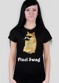 Pixel Swag-Koszulka Damska (czarna))