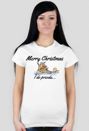 T-shirt damski Merry Christmas i do przodu only4you.cupsell.pl