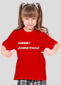 Merry Christmas bluzka czerwona dziecięcia/dziewczynka