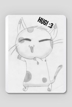 Podkładka pod mysz [My Art] - [Kot: HUG! :3]