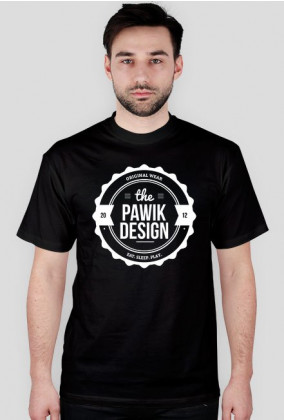 PAWIK DESIGN - koszulka męska, czarna