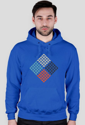 Bluza z kapturem || squares & triangles