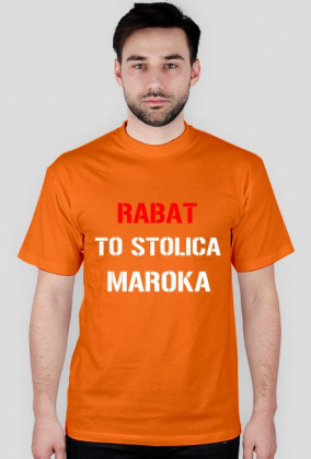 Koszulka męska Rabat to stolica Maroka