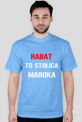 Koszulka męska Rabat to stolica Maroka