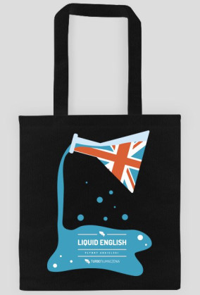 Liquid English (płynny angielski) - torba z nadrukiem dwustronnym