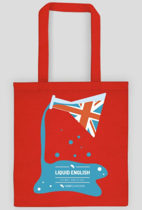 Liquid English (płynny angielski) - torba z nadrukiem dwustronnym