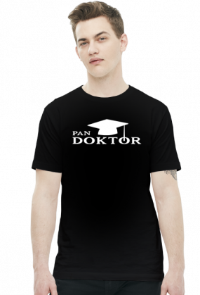 Prezent dla doktora - koszulka Pan doktor biały nadruk