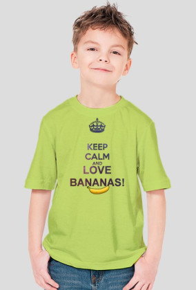 KEEP CALM AND LOVE BANANAS - Dziecięca Męska