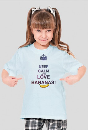 KEEP CALM AND LOVE BANANAS - Dziecięca Damska