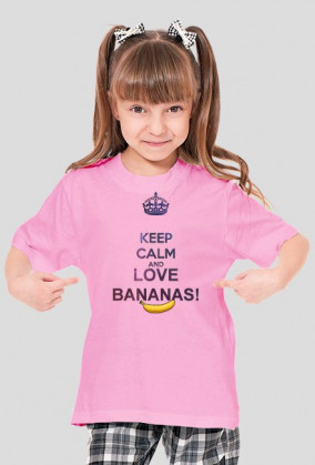KEEP CALM AND LOVE BANANAS - Dziecięca Damska