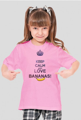 KEEP CALM AND LOVE BANANAS - Dziecięca Damska